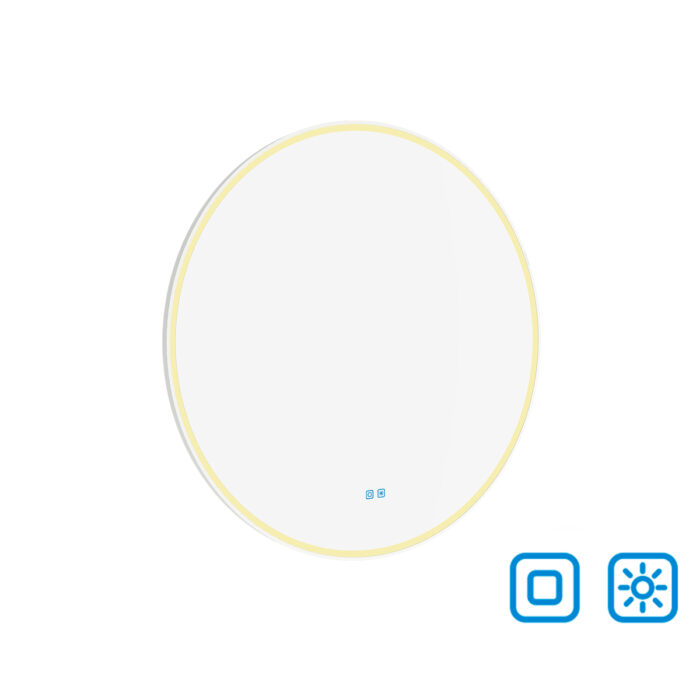 Nimco Bílé kulaté LED zrcadlo pr. 800 se dvěma dotykovými senzory - Image 2