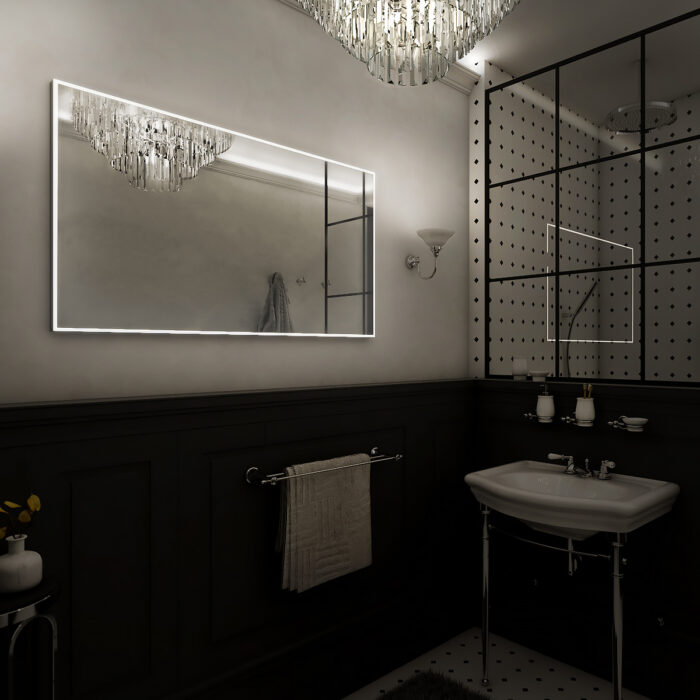 Nimco Černé LED zrcadlo 1200x700 - Image 3