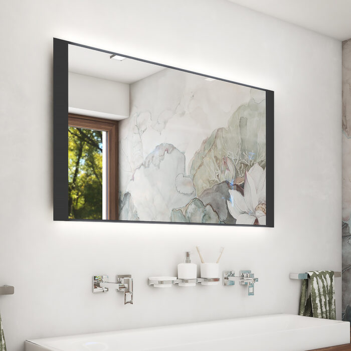 Nimco Černé LED zrcadlo 800x600 s dotykovým senzorem - Image 1