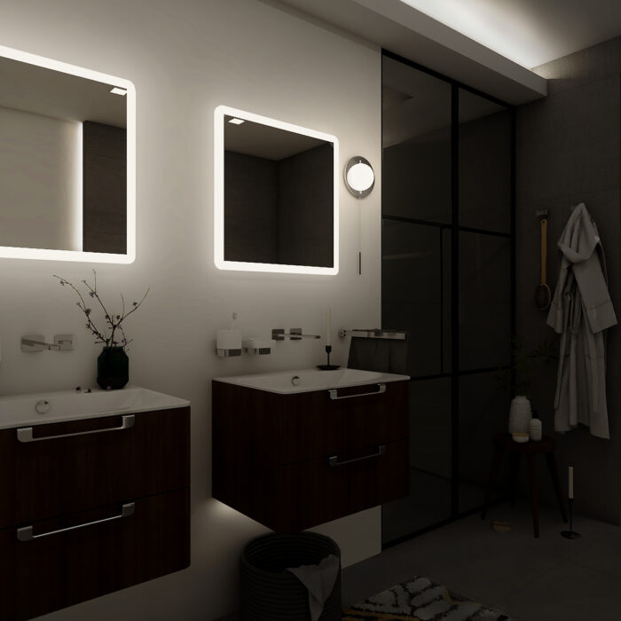Nimco LED zrcadlo 600x600 se dvěma dotykovými senzory - Image 3