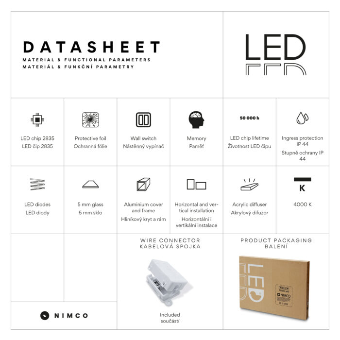 Nimco LED zrcadlo 900x700 - Image 4