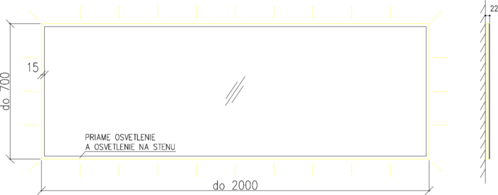 zrkadlo THIN LUNA LED - Image 2