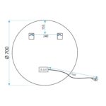 Zrkadlo LED 70cm MMJ Black - Image 10