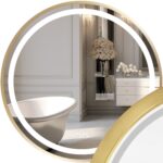 Zrkadlo LED 90cm MMJ Gold