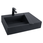 Umývadlo REA Archi 90 CM Grey MATT na dosku - konglomerát - Image 2