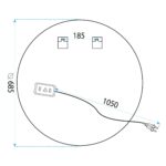 Zrkadlo LED 70cm BAS - Image 10