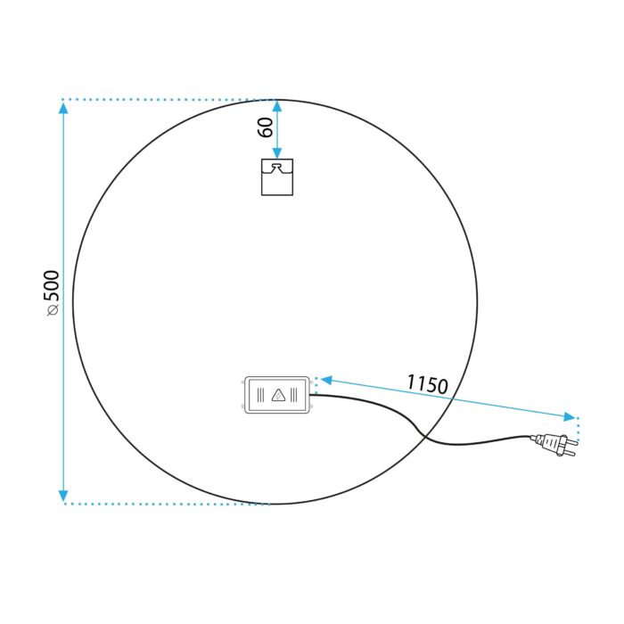 Zrkadlo LED 50cm FFJ50 - Image 10