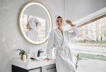 Zrkadlo LED 90cm MMJ BRUSH GOLD - Image 7