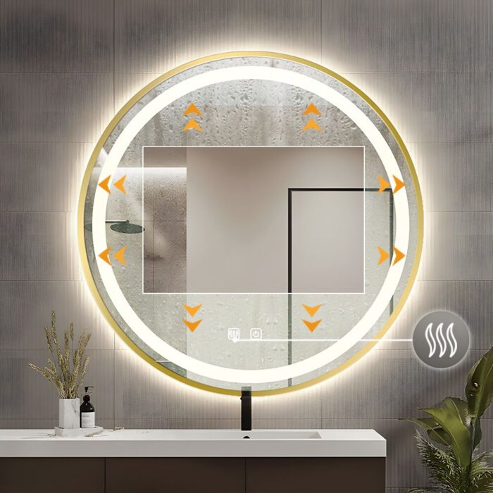 Zrkadlo LED 90cm MMJ Gold - Image 3