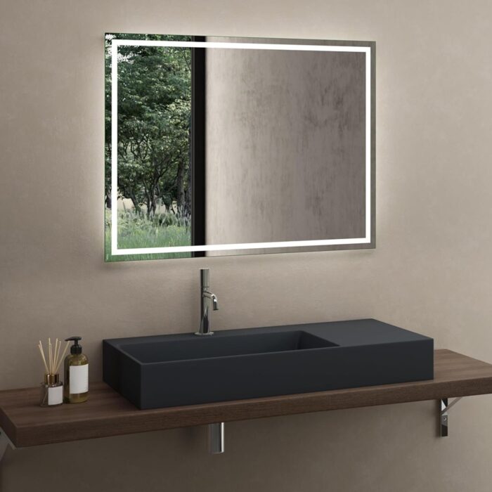 Umývadlo REA Archi 90 CM Grey MATT na dosku - konglomerát - Image 4