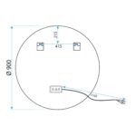 Zrkadlo LED 90cm MMJ Gold - Image 9