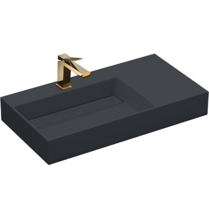 Umývadlo REA Archi 75 CM Grey MATT na dosku - konglomerát