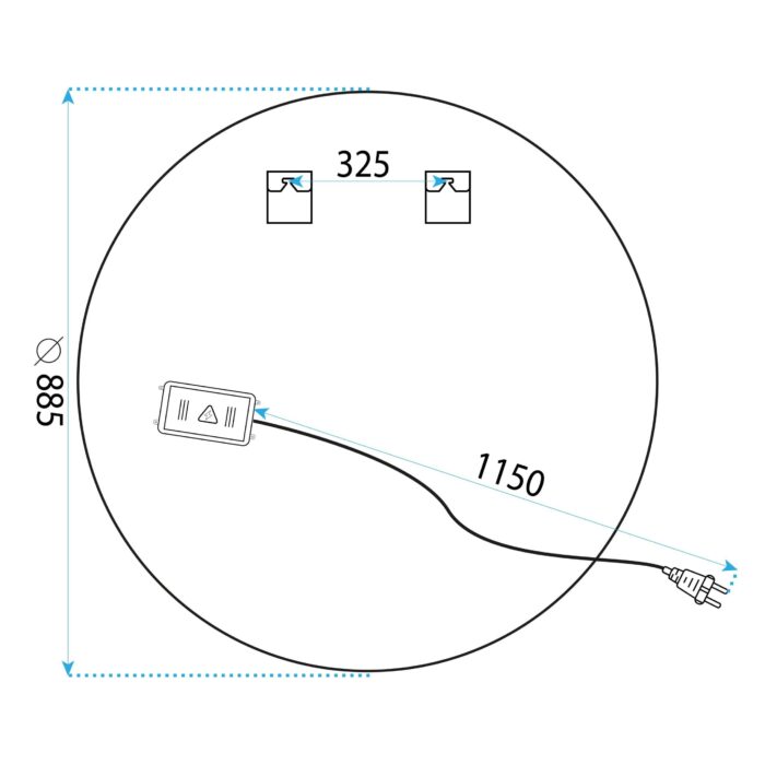 Zrkadlo LED 90cm BAS - Image 10