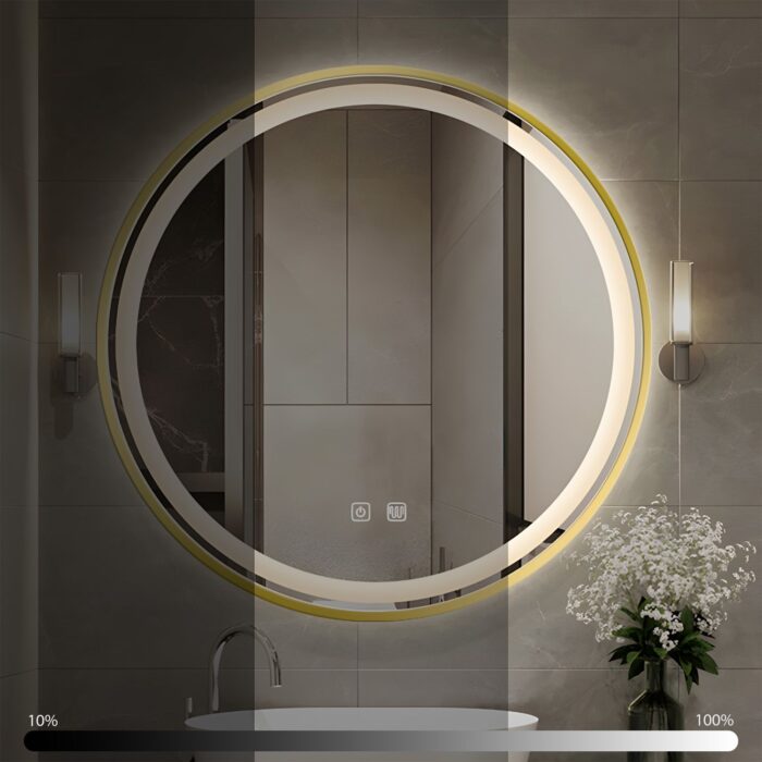 Zrkadlo LED 90cm MMJ Gold - Image 4