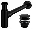 Umývadlový sifón Klik-Klak Universal Rea Black Matt