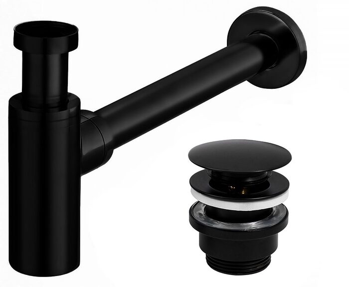 Umývadlový sifón Klik-Klak Universal Rea Black Matt - Image 1