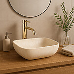 Umývadlo na dosku Rea Freja Travertine Matt – Obrázok 3