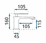 Umývadlová batéria REA ROMANO - čierna, nízka – Obrázok 5