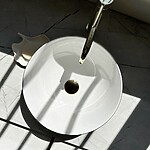 Umývadlo na dosku REA STELLA Gold Brush / White – Obrázok 4