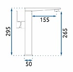 Umývadlová batéria REA LEVI - zlatá, vysoká – Obrázok 3