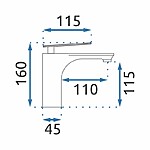 Umývadlová batéria REA BERG - matná čierna, nízka – Obrázok 8