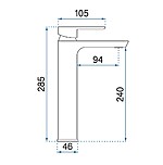 Umývadlová batéria REA ARGUS - čierna, vysoká – Obrázok 6