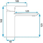 Umývadlová batéria REA Veneta Brush Gold Nízka – Obrázok 5