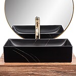 Umývadlo na dosku REA Inga Black Marble Mat – Obrázok 6