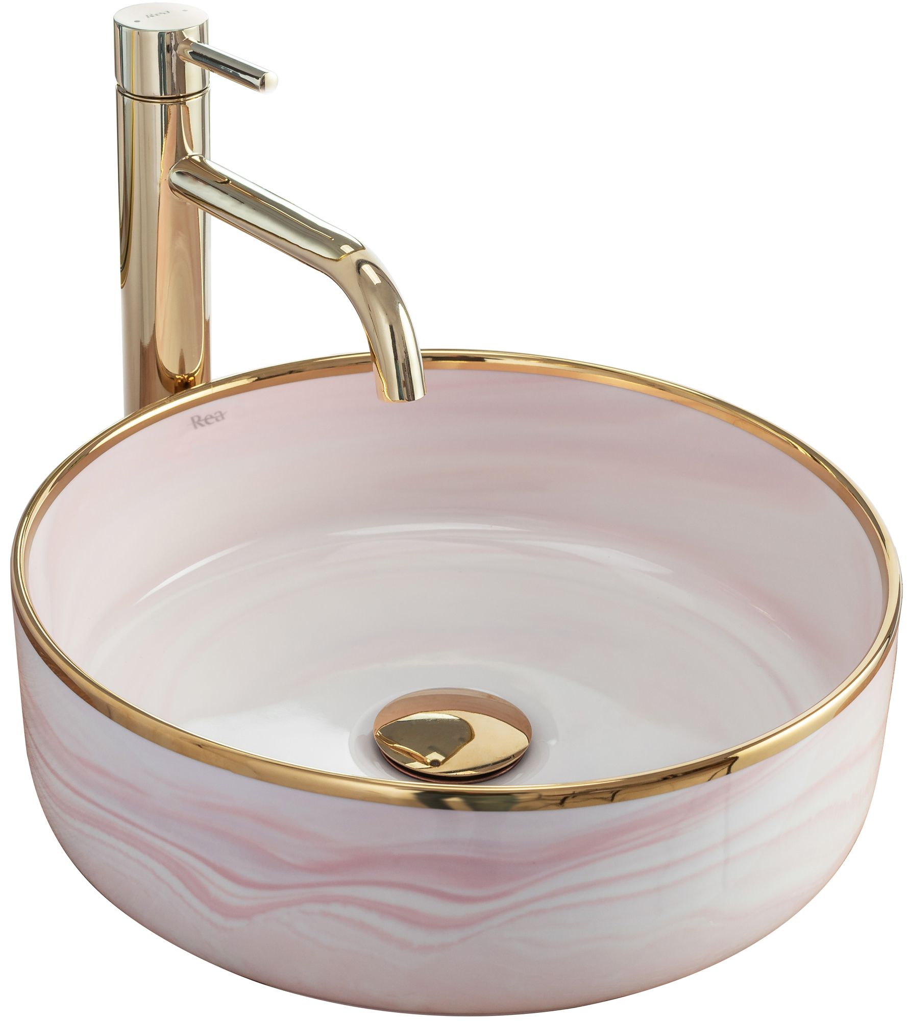 0cf534d7bcf2469232247884d7221a09 Umývadlo na dosku REA MERIDA - ružové – Obrázok 1