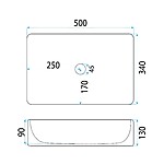 Umývadlo na dosku REA Fiorella – Obrázok 6