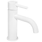 Umývadlová batéria REA LUNGO - lesklá biela, nízka – Obrázok 3