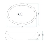 Umývadlo na dosku Mika Beige – Obrázok 6