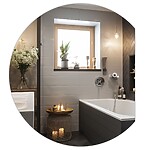 Zrkadlo LED 80x70cm YH-3355