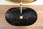 Umývadlo na dosku REA Royal In Black Marble Gold – Obrázok 3