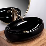 Umývadlo na dosku REA MELANIA - čierne – Obrázok 2