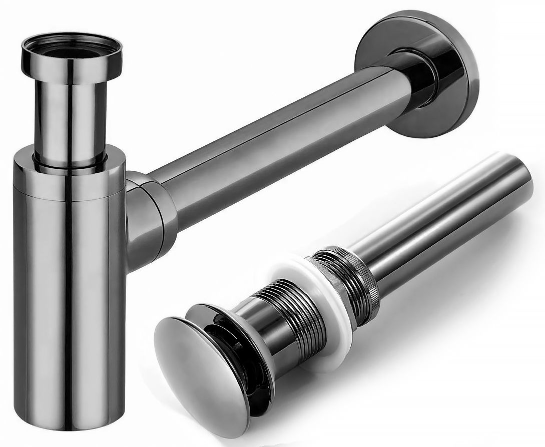 12a9a4766e34984e19d18c57a24d0d64 Umývadlový sifón Rea so zacvakávacou zátkou Gun – Obrázok 1