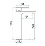 Umývadlová batéria REA ARGUS COPPER BRUSH High – Obrázok 3