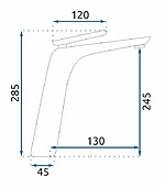 Umývadlová batéria REA JAGER - čierna, vysoká – Obrázok 5
