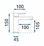 Umývadlová batéria REA ORIX - zlatá, nízka – Obrázok 4