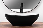 Umývadlo na dosku REA SOFIA Calala - matná čierna – Obrázok 3
