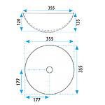 Umývadlo na dosku REA STELLA Gold Brush / White – Obrázok 9