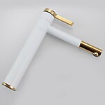 Umývadlová batéria REA SMART - biela-zlatá, vysoká – Obrázok 5