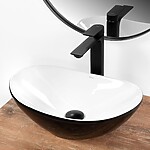 Umývadlo na dosku REA Royal Mini Black White – Obrázok 5