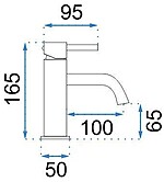 Umývadlová batéria REA Lungo Grip - brúsené Copper, nízka – Obrázok 5