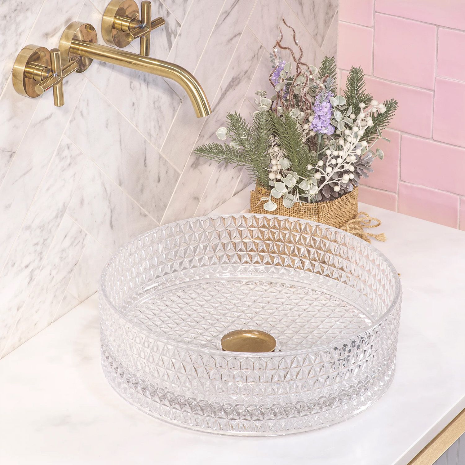 2091cd829c0e5affcf92f0eeb8907d54 Umývadlo na dosku REA CRISTAL - priehľadné – Obrázok 1