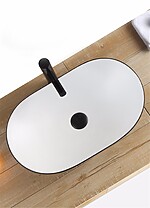 Umývadlo na dosku Rea Royal Black White – Obrázok 4