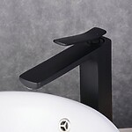 Umývadlová batéria REA SONIC - matná čierna, vysoká – Obrázok 4