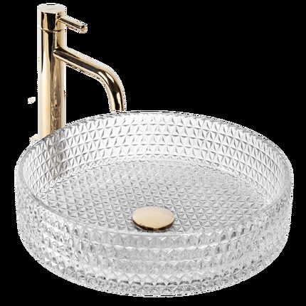 Umývadlo na dosku Rea Cristal Transparent 39