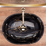 Umývadlo na dosku REA Amelia - lesklý čierny mramor – Obrázok 4