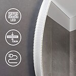 Zrkadlo LED 60cm ROUND BLUETOOTH – Obrázok 2